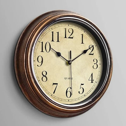 Wall Clock | Silent Mechanism | 30 cm Brown Finish for Home and Office 0