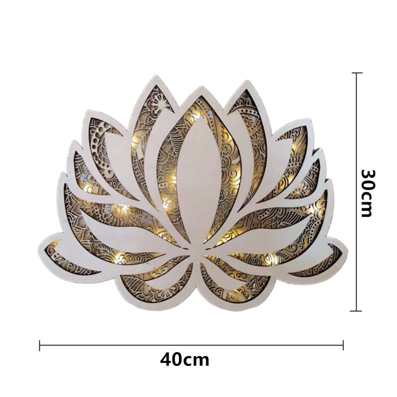 Wall Lamp | LED Acrylic and Metal | Lotus Flower Mandala Wall Sconces for Living Rooms and Meditation Spaces 5
