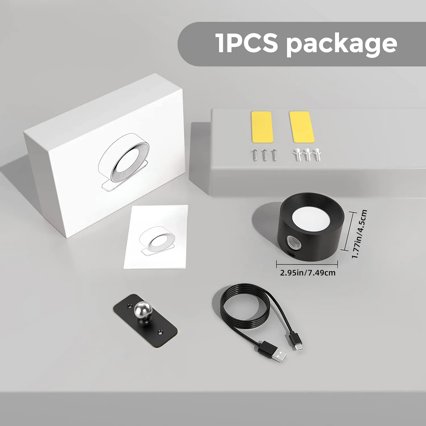 Wall Lamp | Wireless Design with 360° Rotation | Dimmable Wall Lights for Flexible Illumination 3