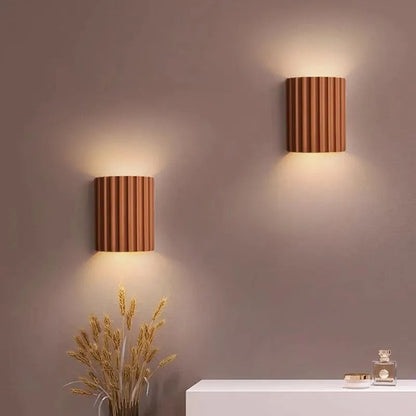 Wall Sconce Lighting | Durable Resin Material | Minimalist Groove Design for Upward and Downward Illumination 1