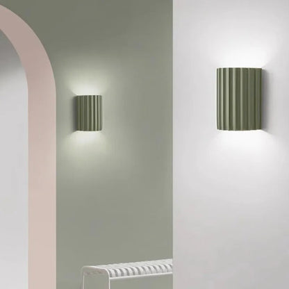 Wall Sconce Lighting | Durable Resin Material | Minimalist Groove Design for Upward and Downward Illumination 2
