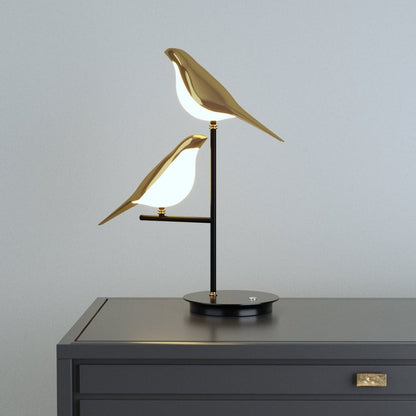 Wall Sconce Lighting | Metal Nordic Design | LED Wall Lamp with Golden Bird Accent 0