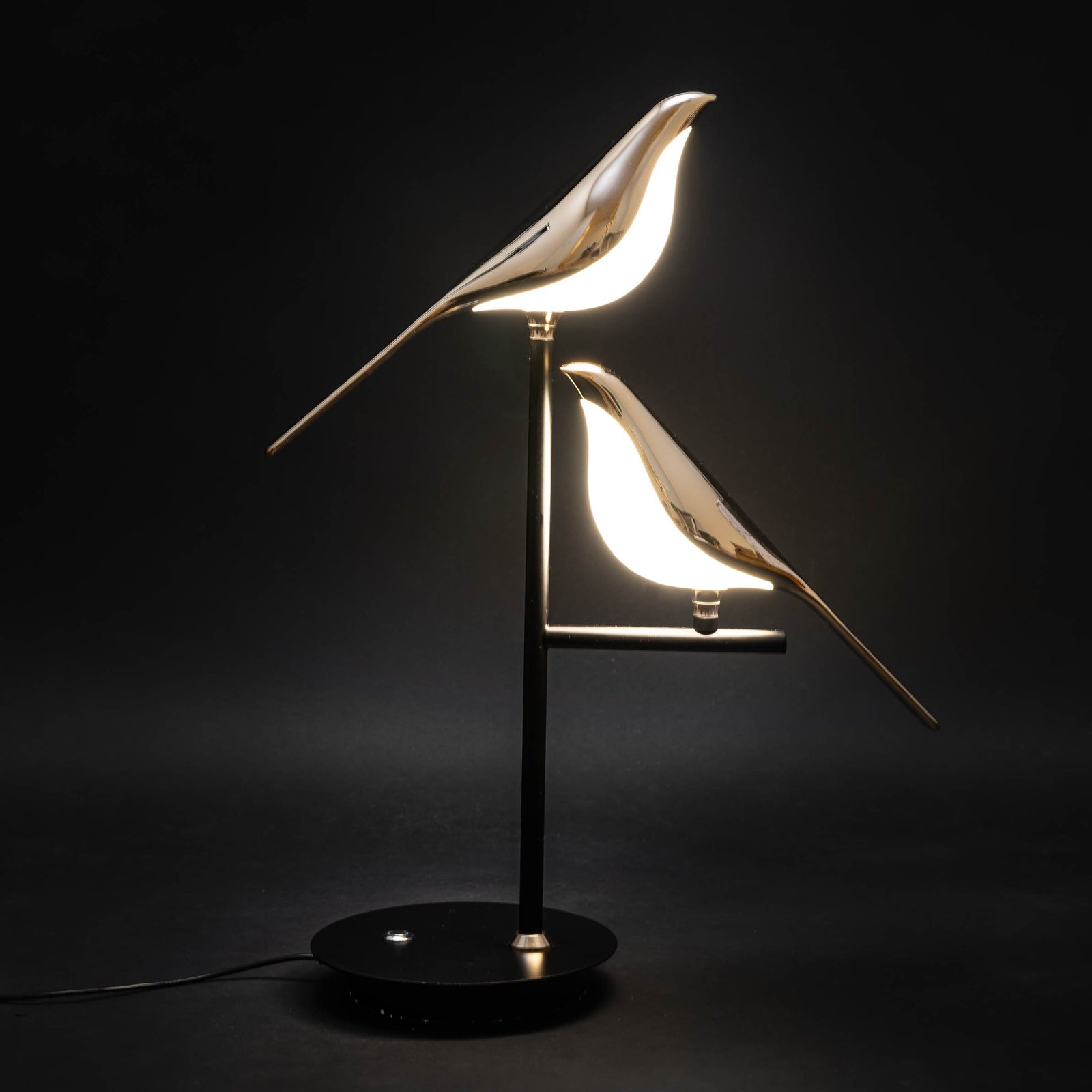 Wall Sconce Lighting | Metal Nordic Design | LED Wall Lamp with Golden Bird Accent 3