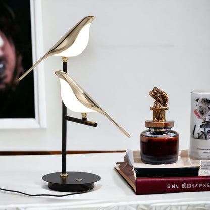 Wall Sconce Lighting | Metal Nordic Design | LED Wall Lamp with Golden Bird Accent 4