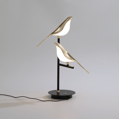 Wall Sconce Lighting | Metal Nordic Design | LED Wall Lamp with Golden Bird Accent 5