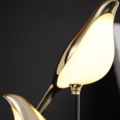 Wall Sconce Lighting | Metal Nordic Design | LED Wall Lamp with Golden Bird Accent 6