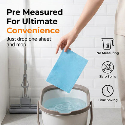 Water-Soluble Floor Cleaning Sheets | Concentrated Formula for Stain Removal | Multi-Effect Antibacterial and Deodorizing Floor Cleaner 5