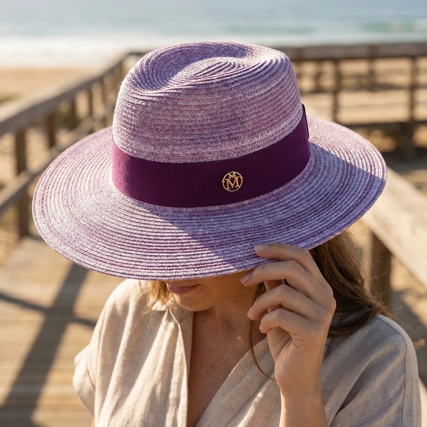 Wide Brim Boater Hat | Open Woven Construction | Comfortable Sun Protection for Travel and Outdoor Events 2